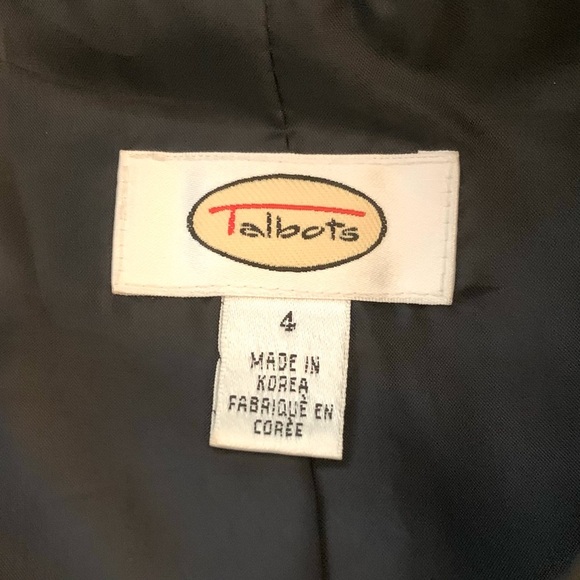 TALBOTS Silk and Cotton Blend Mandarin Collar Jacket Blazer Pockets Line… - Picture 4 of 5
